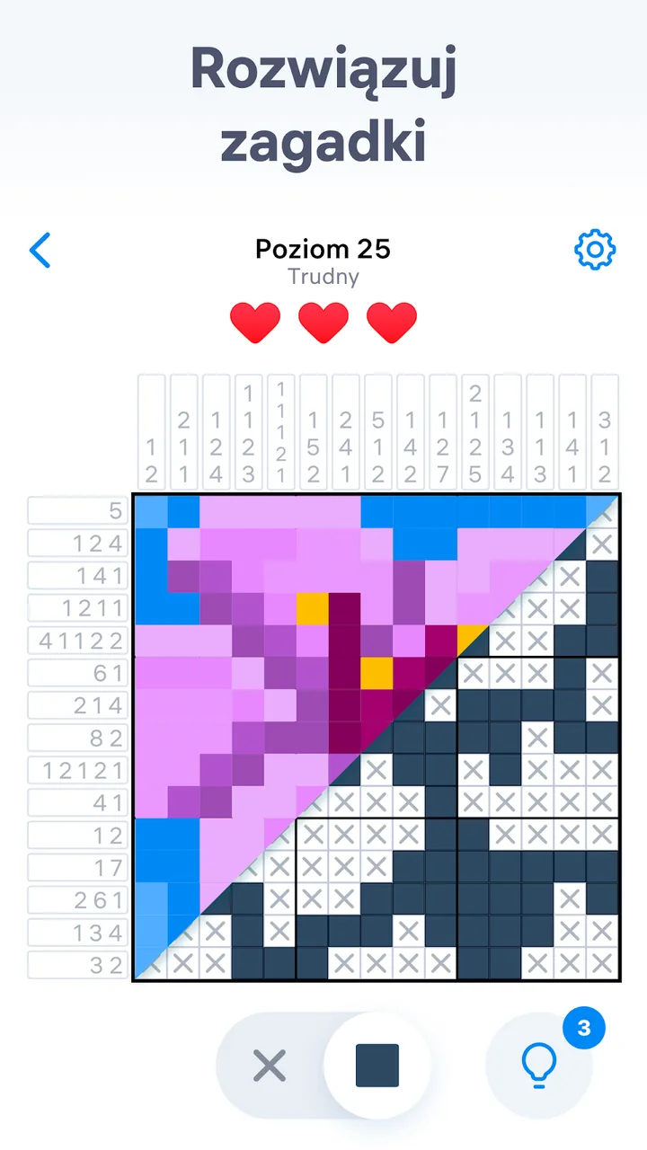 Zrzut ekranu z gry Nonogram.com